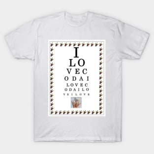 ASL I Love CODA Eye Chart T-Shirt